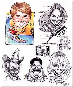 Santa Barbara Party Caricatures
