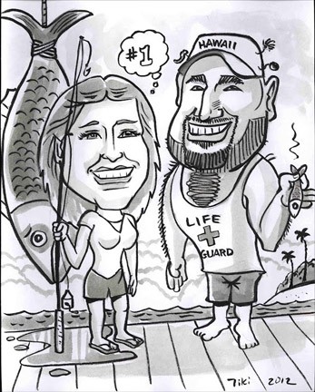Honolulu Party Caricatures